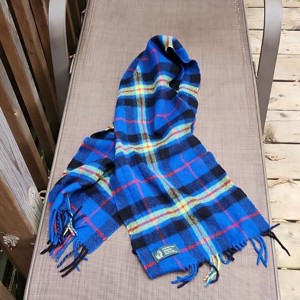 Made in Ireland tartan wool scarf